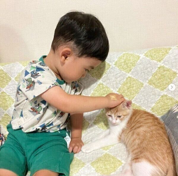 仲良しなポットくんと息子さん