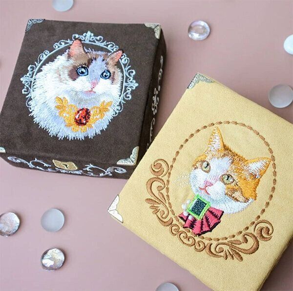 猫の刺繍小物「コイトネコ」の作品