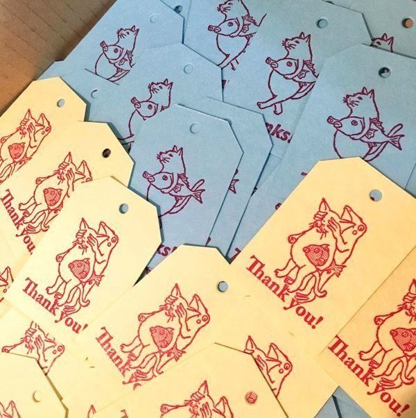 『河童堂』の猫とカエルの紙雑貨