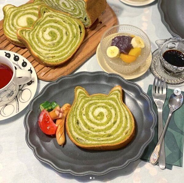 ねこねこ食パン 抹茶