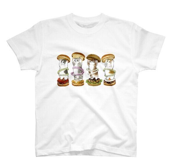「にゃんこバーガー」Tシャツ
