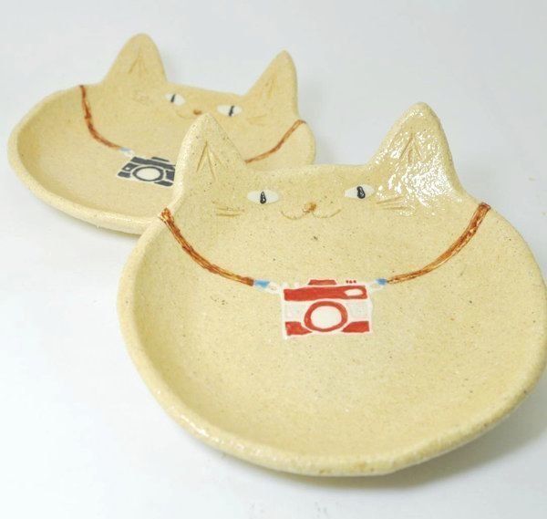 猫モチーフのオリジナル陶器