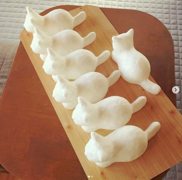 和紙猫のランプシェード
