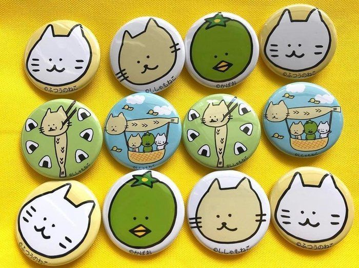 ししゃもねこ缶バッチ