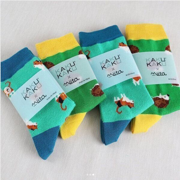 KAKUKAKU×Miita Collaboration Socks