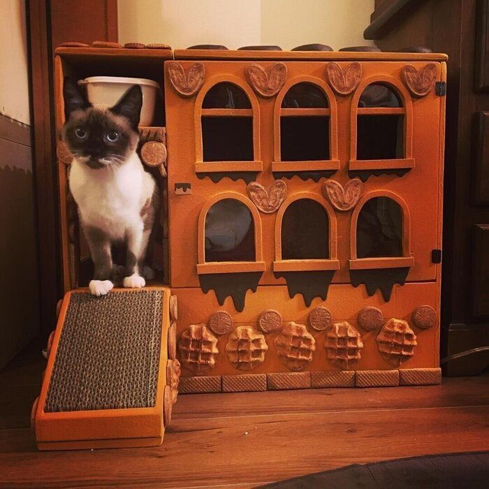 手作り 猫ちゃん用 収納型 トイレorハウス ハンドメイド トイレ