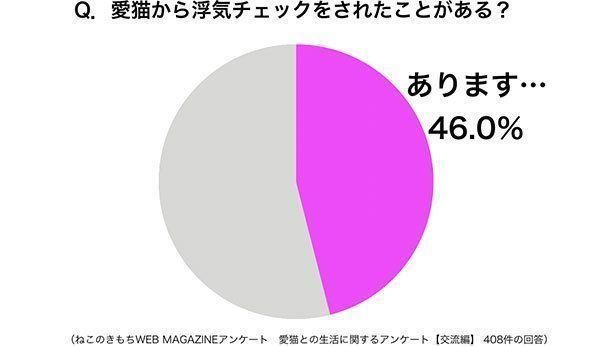 グラフ:愛猫から浮気チェックをされたことがある?