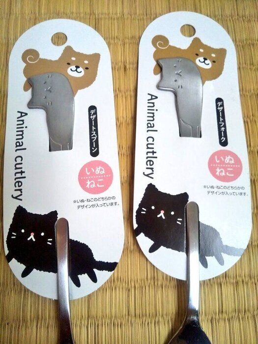 猫のスプーン&フォーク