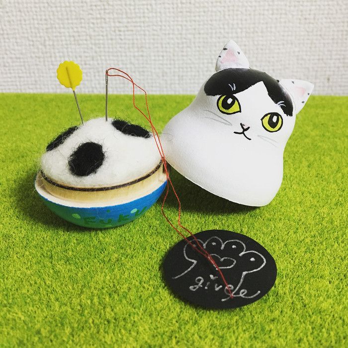 猫の裁縫用の針山