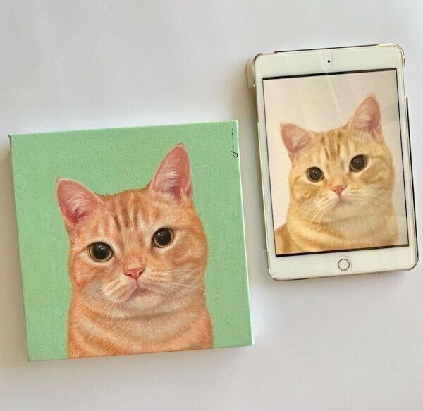 yummiさんのペットの油彩肖像画作品