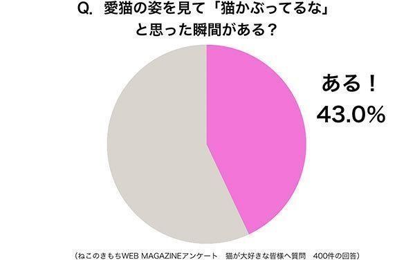 グラフ:愛猫の姿を見て「猫かぶってるな」と思った瞬間がある?