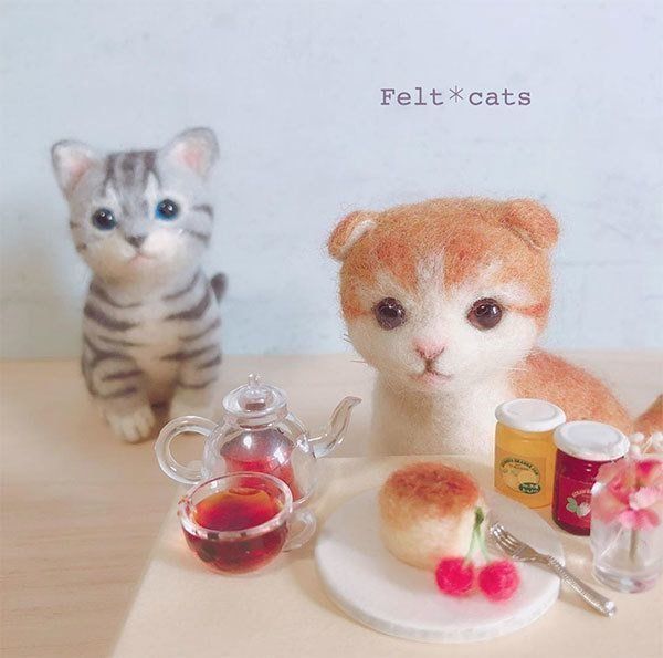 羊毛フェルト作家・須佐沙知子さんの羊毛フェルト作品