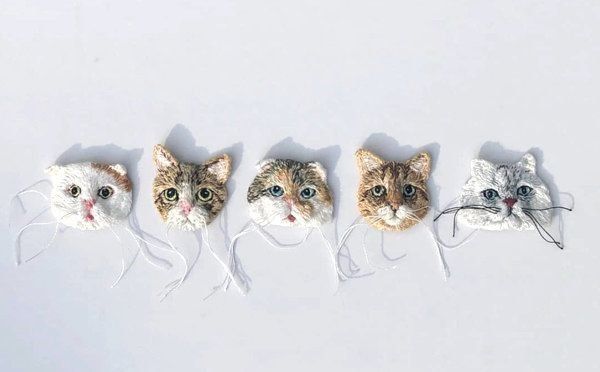 『nekomotion』の猫刺繍作品