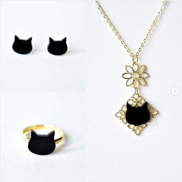 黒猫アクセサリー
