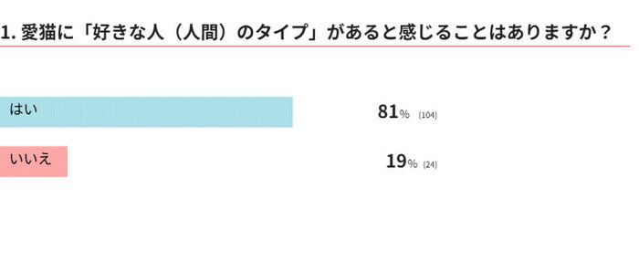 猫の「好きな人のタイプ」に関するアンケート結果