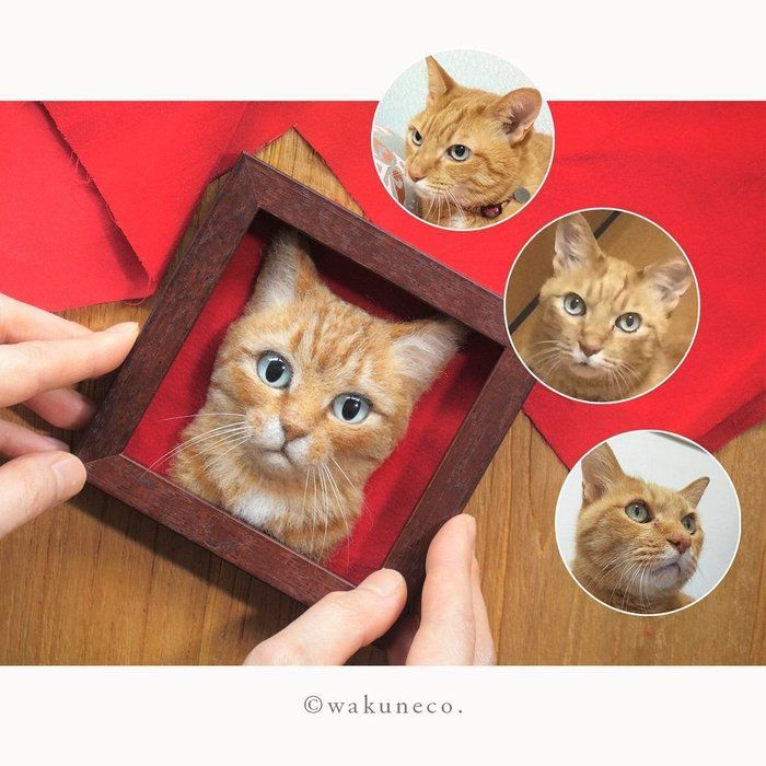 茶トラの「わくねこ」作品