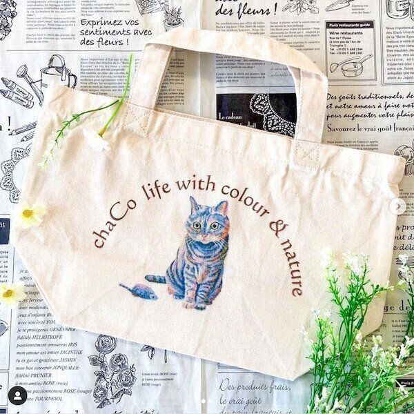 chaCoさんの猫の油絵似顔絵をモチーフにしたグッズ