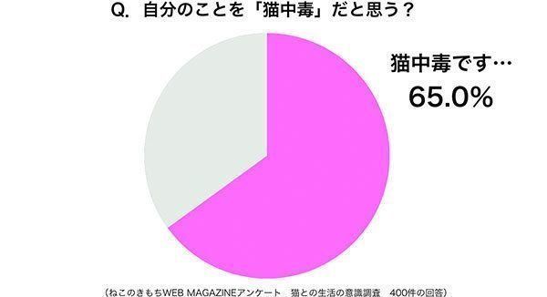 グラフ:自分のことを「猫中毒」だと思う?