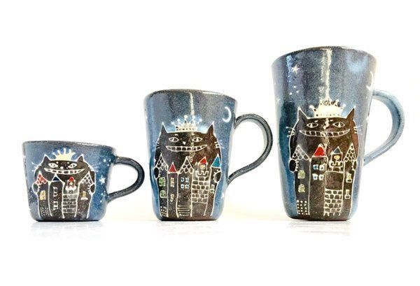 猫モチーフのオリジナル陶器