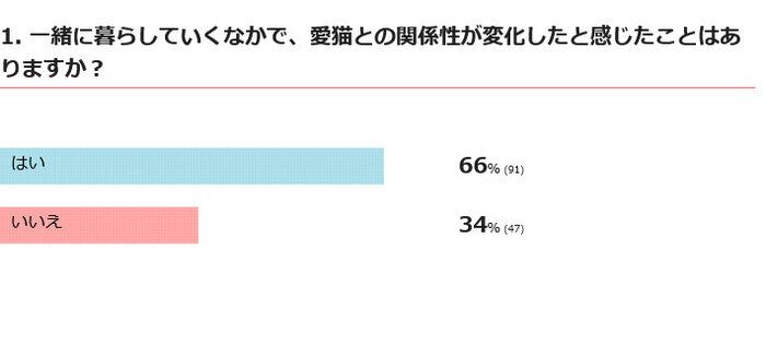 愛猫との関係性が変化したと感じる？