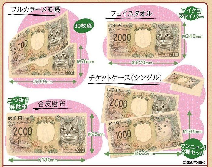 猫紙幣グッズ