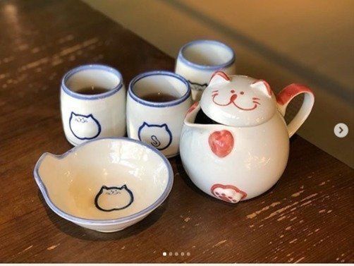 うどん屋さんの猫食器