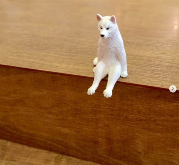 カプセルトイ「座る犬」