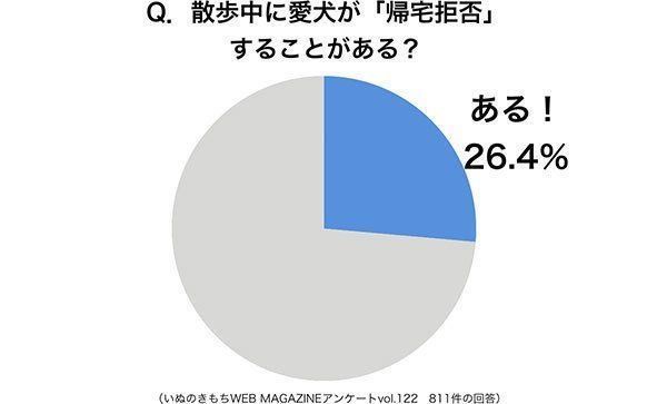 グラフ：散歩中に愛犬が「帰宅拒否」することがある？