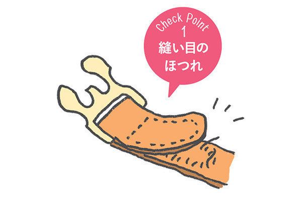 縫い目のほつれ