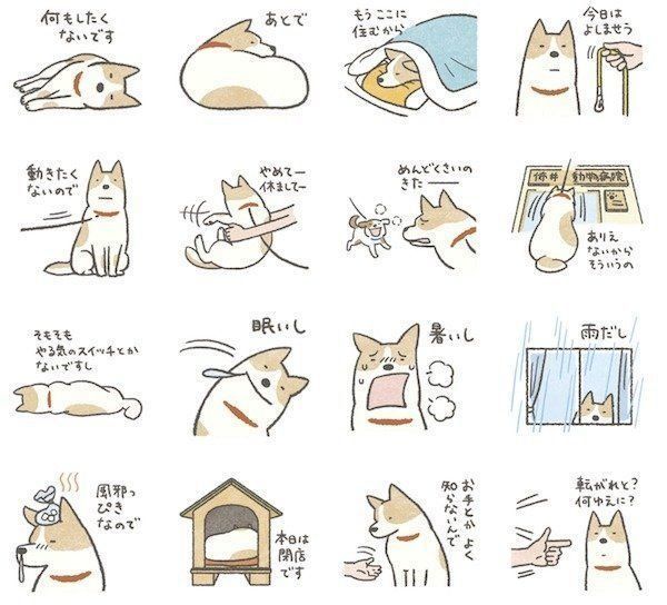 「ぐうたらわんこのいいわけ」