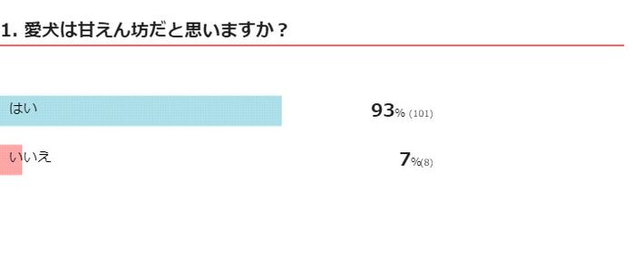 愛犬は甘えん坊だと思う?