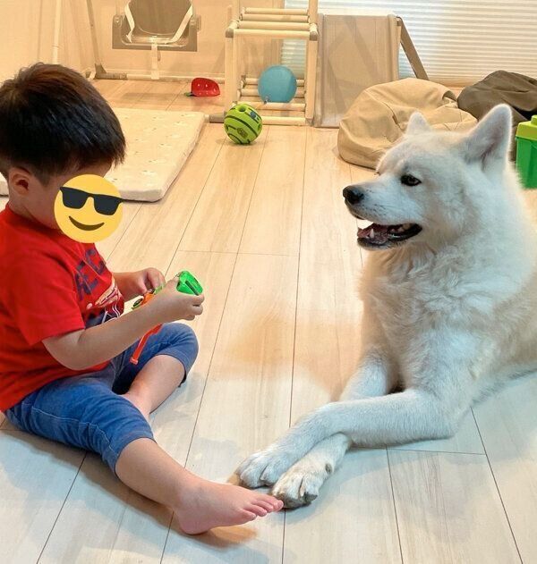 仲良しな凛太郎くんと息子さん