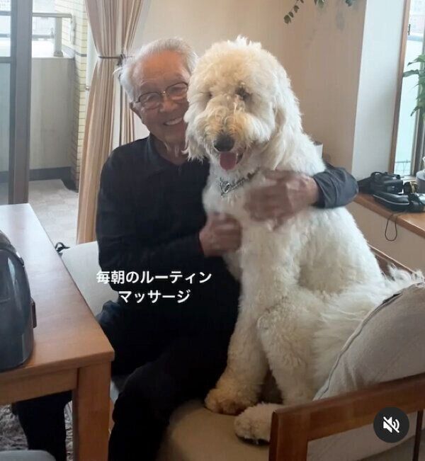 仲良しなシエルくんとおじいちゃん