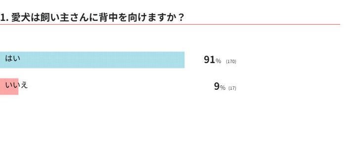 飼い主に背中を向ける?