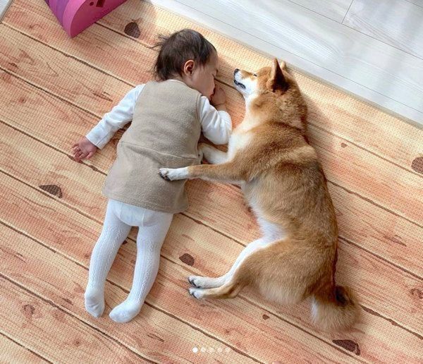 子守をする花子ちゃん