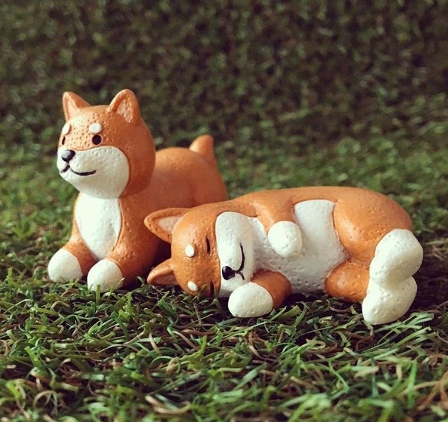 100円ショップcando柴犬の置物