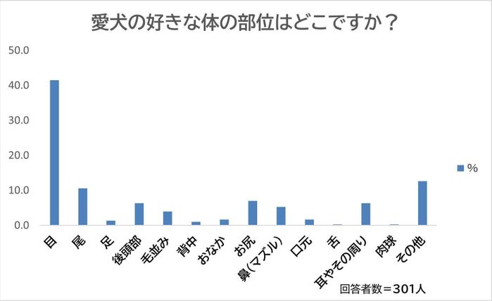 愛犬の好きな体の部位は?