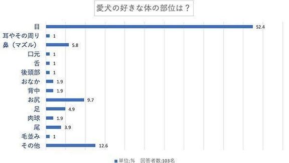 愛犬の好きな体の部位は？