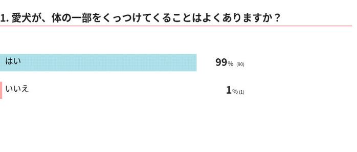 愛犬は体の一部をくっつけてくる?