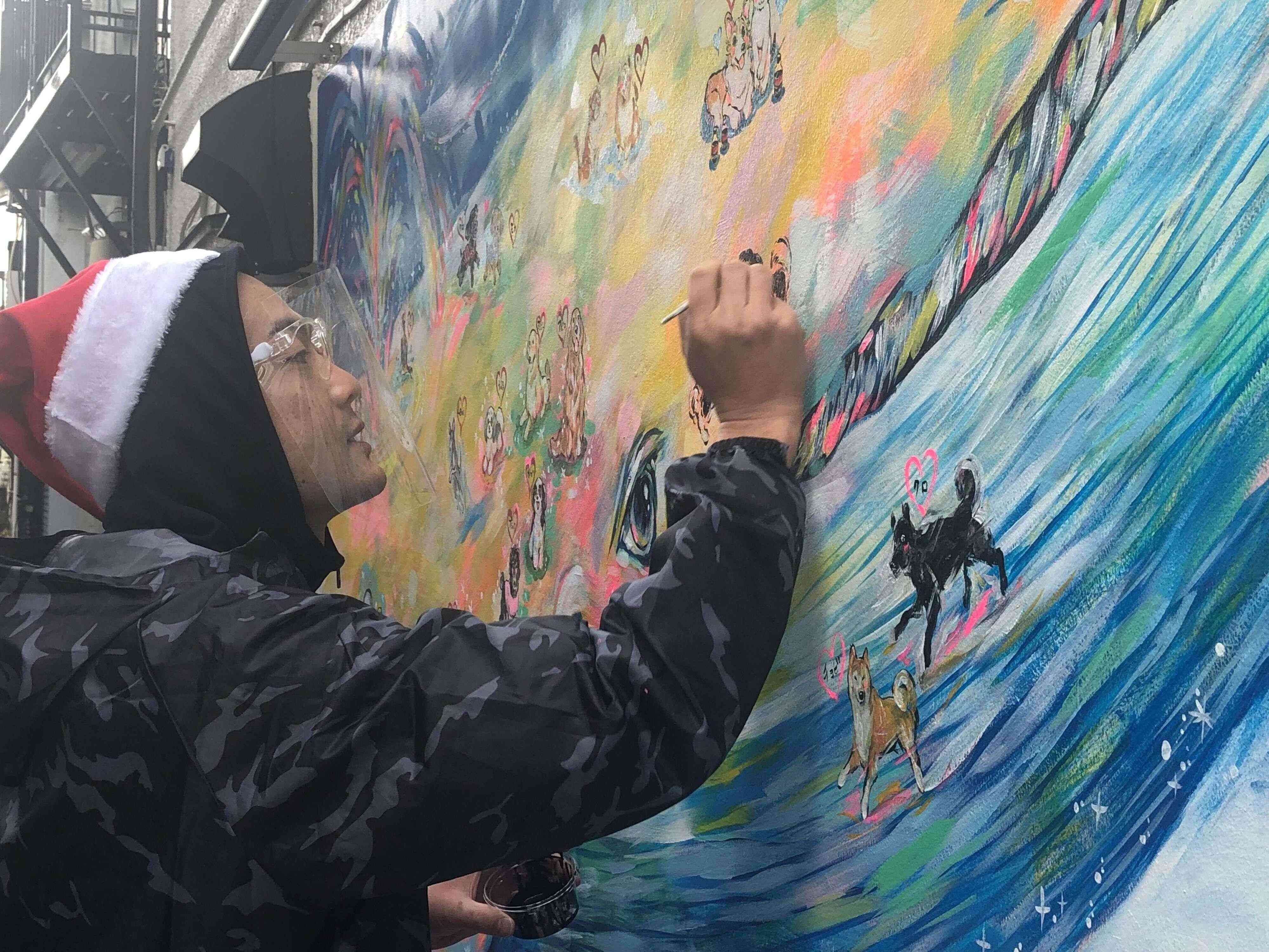 一頭ずつ特徴をつかんだ表情を描き、犬の名前も添える