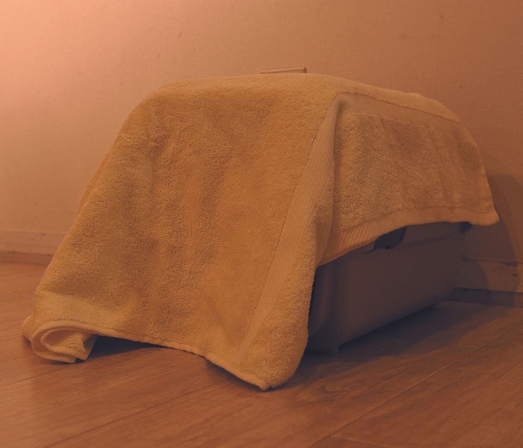 サイズの合ったクレートを用意。布をかけて静かな場所に置いて