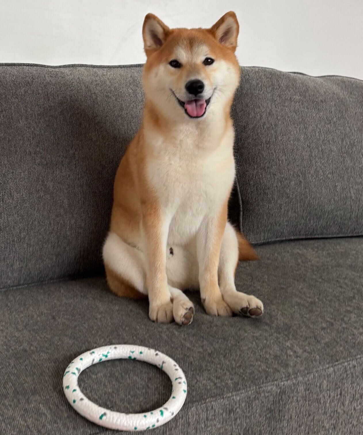 ニコッとする会長さん