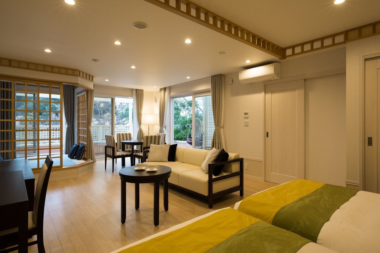 犬と泊まれるツインベッドルーム