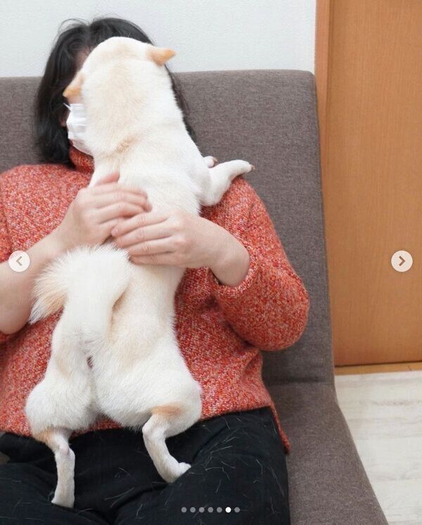 おばあちゃんに甘えるまめたちゃん