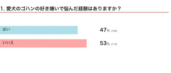 愛犬のゴハンの好き嫌いで悩んだ経験はある?