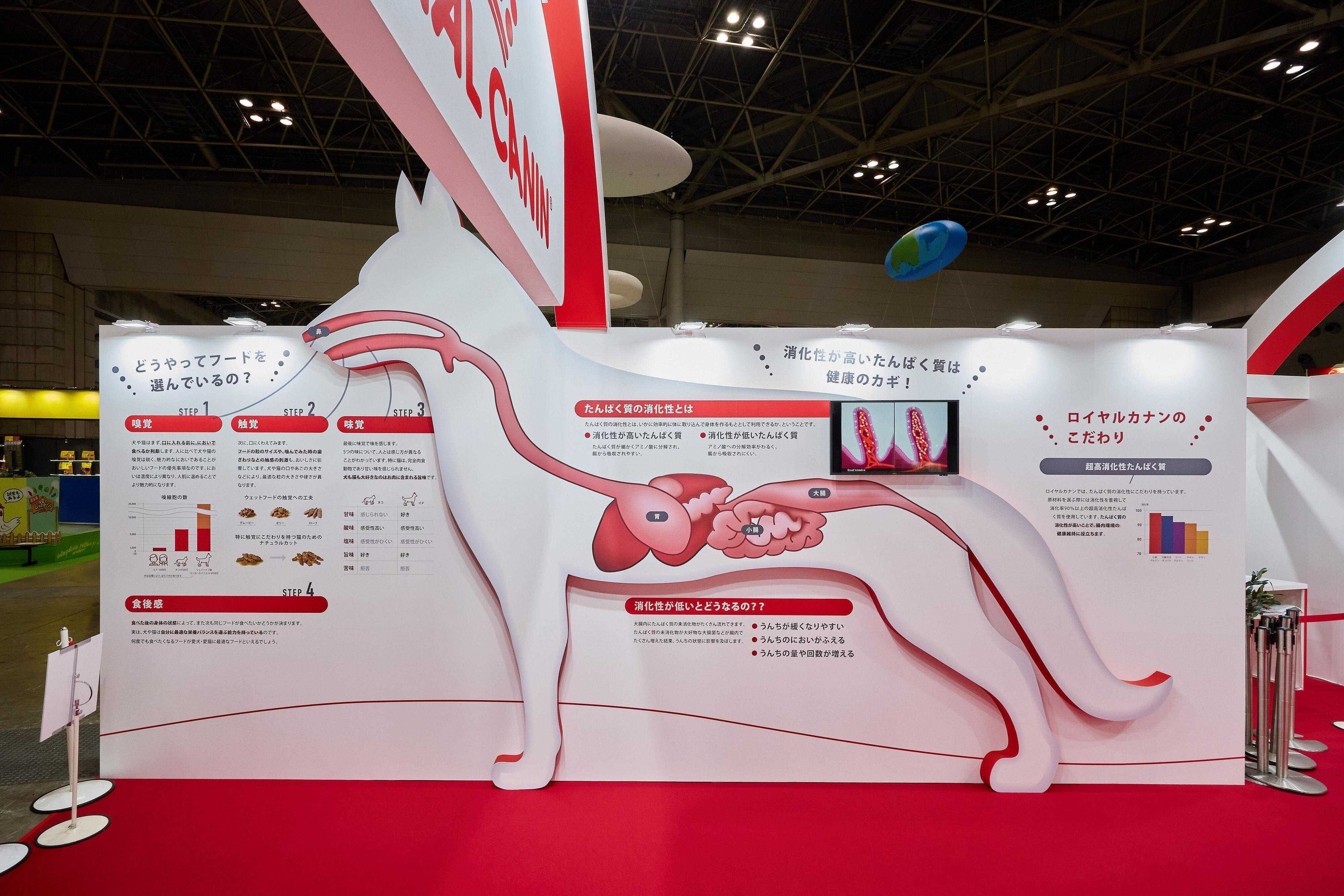 インターペットで展示された「ロイヤルカナン」のブース