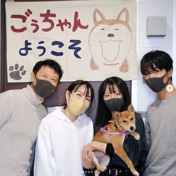 ごぅちゃんを家族に迎えた日の様子