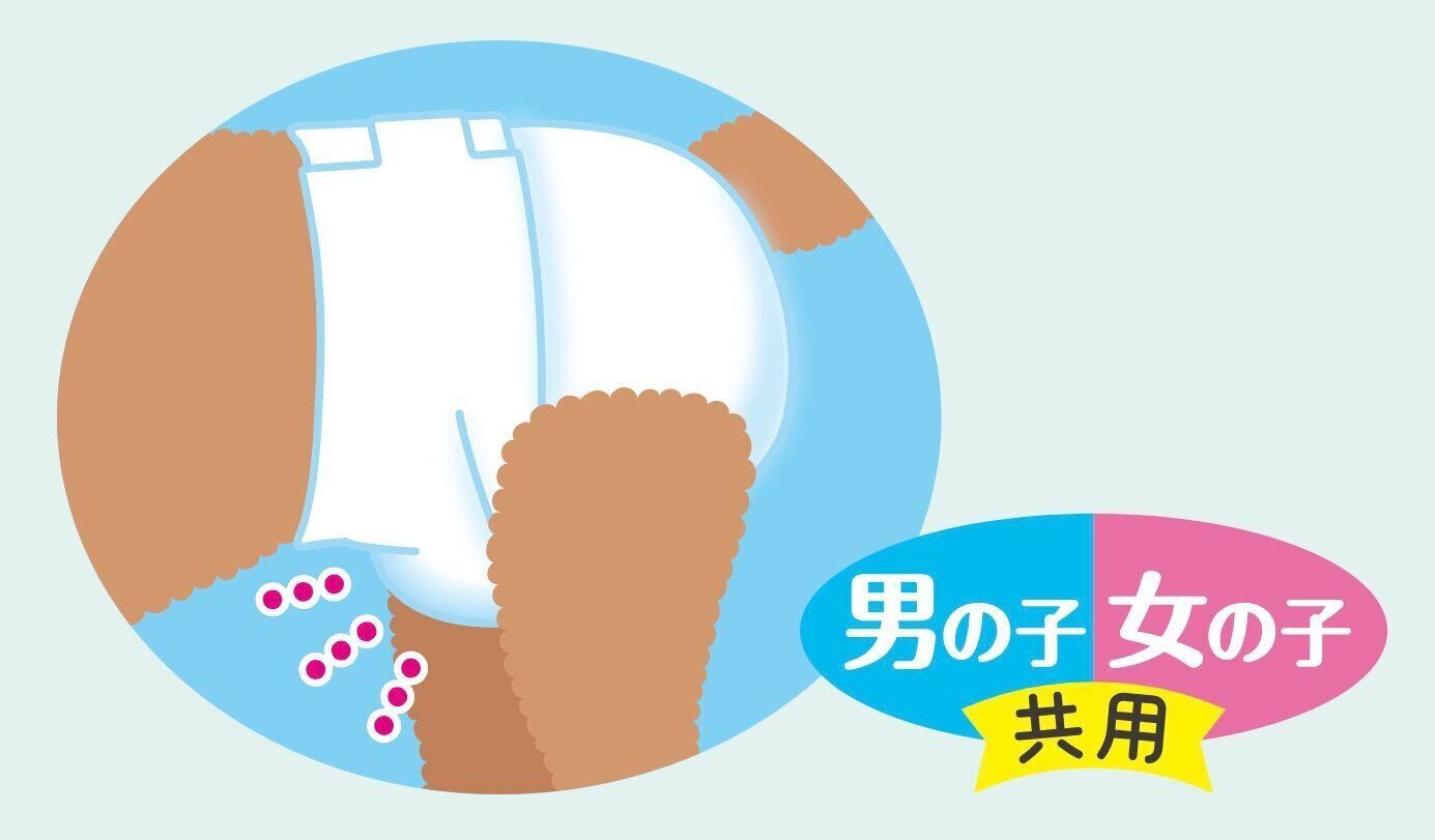 「エリエールPet キミおもい のびのび動けるアクティブウェア」のフロントポケット構造