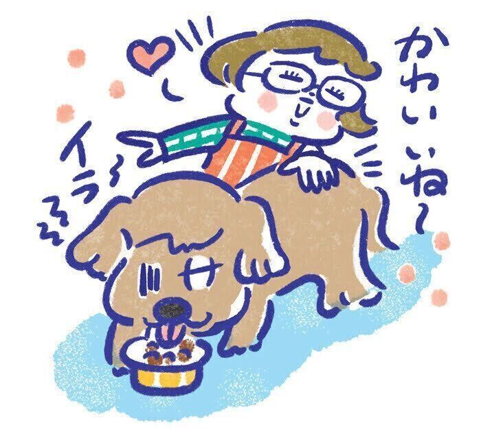 愛犬が食事中に近づいたり触れたりする