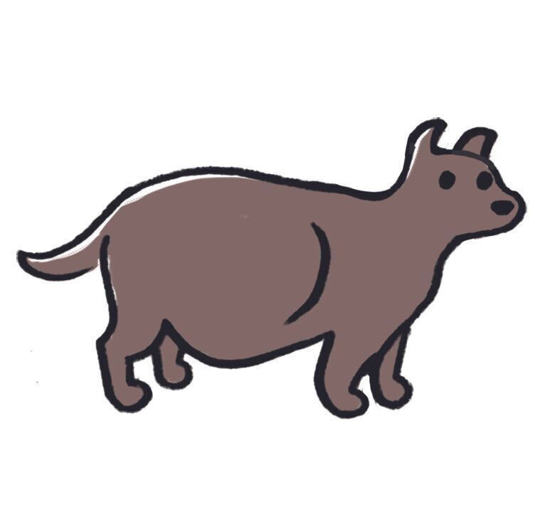 病気の肥満ではおなかが張り出す